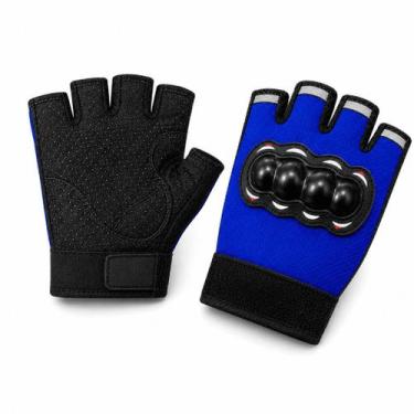 Imagem de Luva Esportiva Meio Dedo para Moto e Bike com Proteção Rígida no Dorso