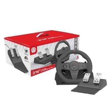 Imagem de Volante Gamer Com Pedal Para PS4 PS3 Xbox Series One Switch Computador