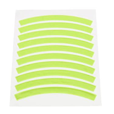 Imagem de Decalques adesivos para rodas de bicicleta, decoração DIY protetora Universal Kids Balance bicicleta adesivos reflexivos para acessórios de bicicleta Balance(Amarelo Fluorescente)