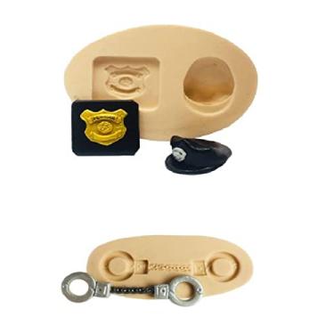 Imagem de Kit Moldes De Silicone Policia E Acessórios Rb160