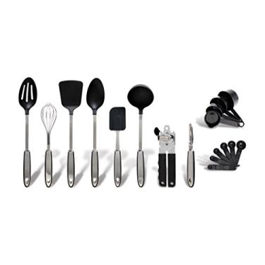 Imagem de Gibson Home Eclético Conjunto de 18 peças de utensílios de cozinha/utensílios, prata