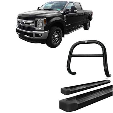 Imagem de Kit quebra mato c/barra+estribo plat aluminio preto F250