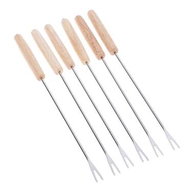 Imagem de Garfos de Fondue Reutilizáveis com Alça Resistente, Chocolate com de Qualidade