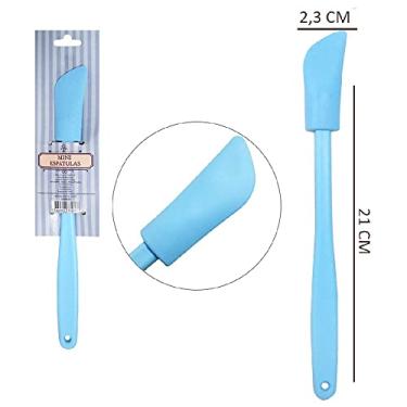 Imagem de Mini Espátula Pão Duro Multiuso de Silicone Cupcake Azul - Linha Confeiteiro