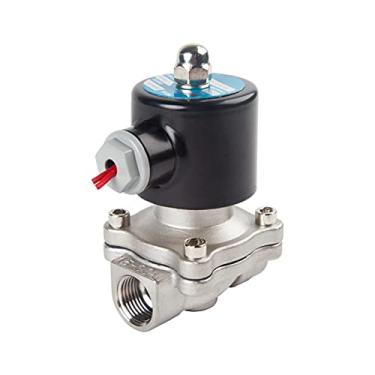 Imagem de Válvula de solenóide elétrica de aço inoxidável 1/4"3/8" 1/2"3/4" 1"normalmente fechado pneumático para gás de ar de água 1 2V / 24V / 220V / 110V YYDFPIIA (Specification : DN8, Voltage : DC12V)