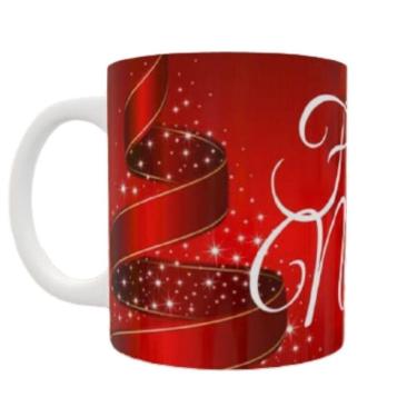 Imagem de Caneca personalizada de porcelana com dizer Feliz Natal 2021