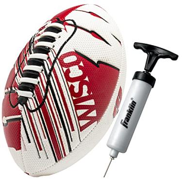 Imagem de Franklin Sports Futebol Wisconsin Badgers - Mini futebol juvenil - Futebol de 21,6 cm - Textura SPACELACE fácil de segurar - Perfeito para crianças!