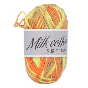 Imagem de Fio de crochê de fio grosso, fio de algodão e leite, fio de tricô, fio de crochê para tricô, crochê e artesanato