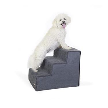 Imagem de K&H PET PRODUCTS Escadas dobráveis para cães Pet Steps para camas altas Carvão/Cinza 3 escadas