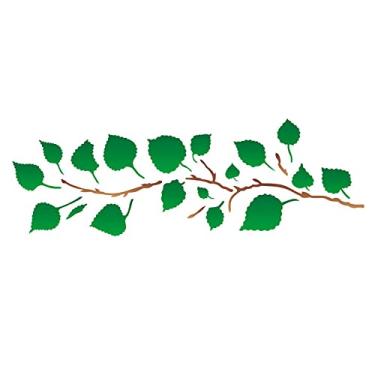 Imagem de Stencil de Acetato para Pintura OPA 10 x 30 cm - 738 Galho com Flores