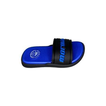 Imagem de Chinelo Slide Preto/Azul Infantil Menino - 2.11110 - Mormaii