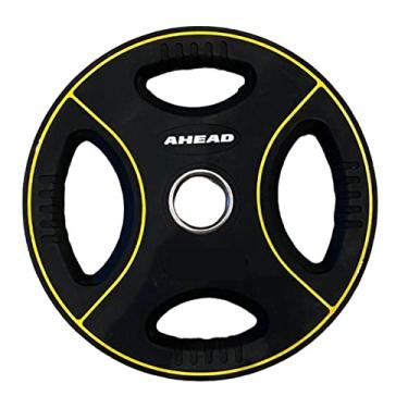 Imagem de Anilha Olímpica Pu 2,5Kg Ahead Sports Preto E Amarelo