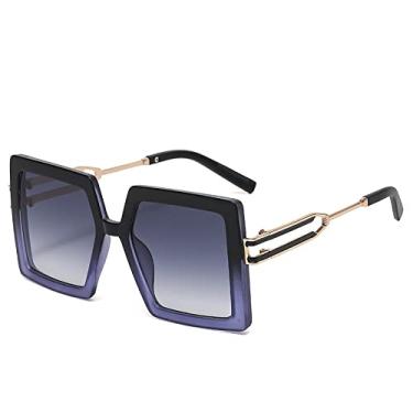 Imagem de Óculos de sol quadrado oco de armação grande, moda, personalidade, óculos de sol, tendência, óculos de sol masculinos e femininos, 7, tamanho único