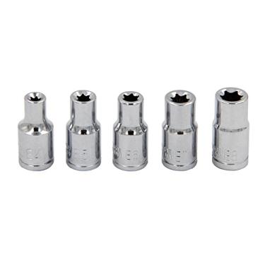 Imagem de Conjunto de 5 peças de soquetes femininos E Torx Star 1/4" Drive E4 -E8