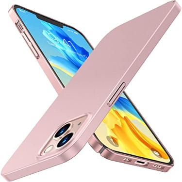 Imagem de Capa Capinha Para iPhone 14 Normal Tela 6.1 Case Acr�lica Fosca Ultra Fina Premium - Danet (Ros�)