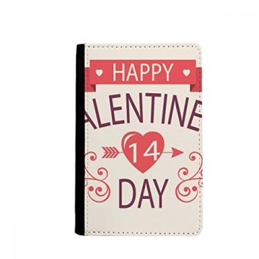 Imagem de Carteira vermelha Happy Dia dos Namorados 14 coração flecha porta-passaporte Notecase Burse capa cartão bolsa, Multicolor