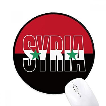 Imagem de DIYthinker Mouse pad com nome da bandeira do país da Ásia para mesa de escritório tapete redondo para computador