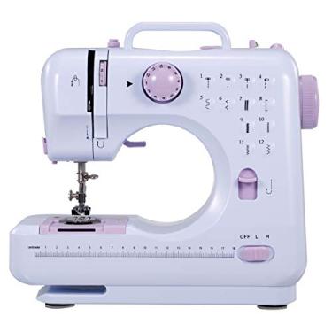 Imagem de ZEYUAN Máquina de Costura Portátil Elétrica Doméstica Crafting Consertando Mini Máquinas de Costura 12 Pontos 2 Velocidades com Pedal Perfeito para Iniciantes em Costura Fácil