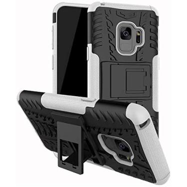 Imagem de Capa Capinha Anti Impacto Para Samsung Galaxy S9 com Tela de 5.8polegadas Case Armadura Hybrid Reforçada Com Desenho De Pneu - Danet (Preto com branco)