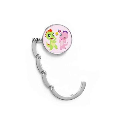 Imagem de Gancho de mesa Dinosaur Kingdom Love You com fecho decorativo e gancho dobrável