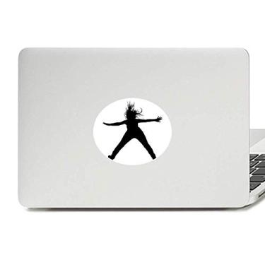 Imagem de Adesivo de vinil com emblema de vinil e educação física para laptop Jumping Sports Hair Notebook