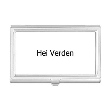 Imagem de Hello World — Porta-cartão de visita em inglês norueguês