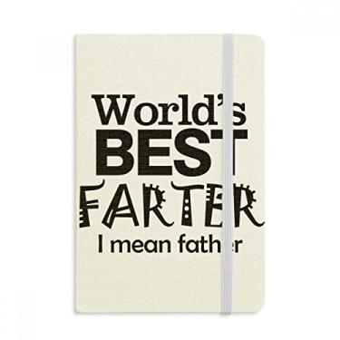 Imagem de Caderno com a frase Best Father para o dia dos pais, capa dura em tecido oficial