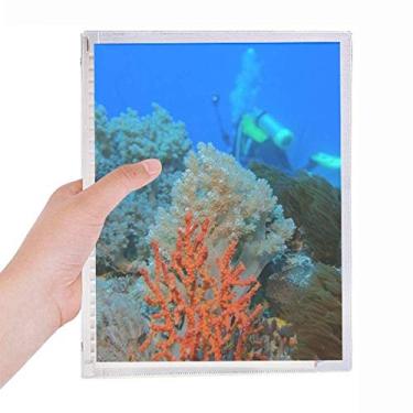 Imagem de Caderno Natural de Peixe Oceano Pessoas de Mergulho Coral Science Folhas Soltas Diário Recarregável