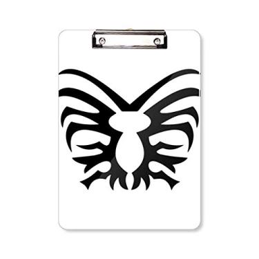 Imagem de Quadro de prancheta com estampa de aranha com ilustração preta A4