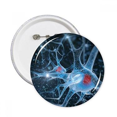 Imagem de Detalhes da imagem de células cerebrais padrão pinos redondos emblema decoração de roupas 5 peças presente