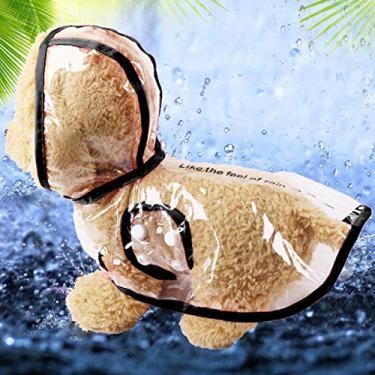 Imagem de Capa de chuva impermeável para cães com capuz transparente para animais de estimação, gatos, filhotes, roupas para animais de estimação pequenos, médios e grandes