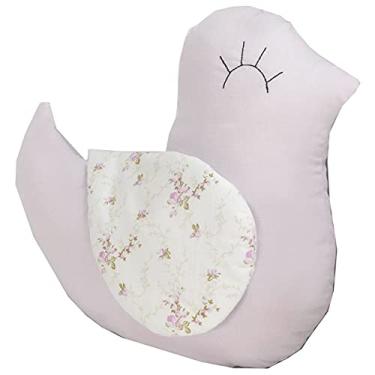 Imagem de Almofada Decorativa Enxoval Bebê Passarinho - Floral Rosa