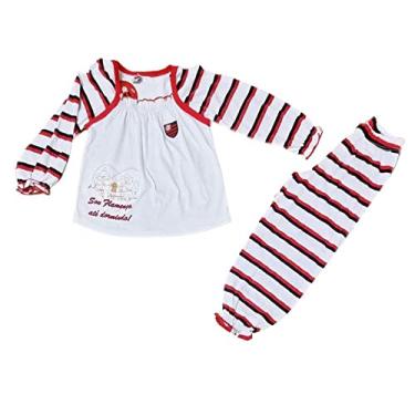 Imagem de Pijama Infantil Flamengo Longo Feminino Oficial