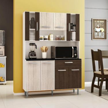 Imagem de Kit Cozinha 8 Portas 1 Gaveta Gabi Poliman Móveis