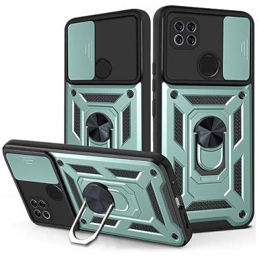 Imagem de Estojo para Xiaomi 9C Capa para Redmi 9 C NFC Protetor de choque Armadura para lente de câmera Porta-anel protetor Capa magnética para telefone, verde, para 9C NFC