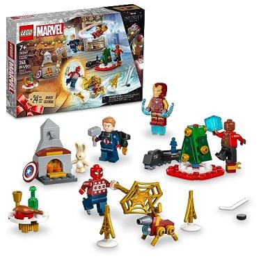 Imagem de LEGO Marvel Avengers 2023 Advent Calendar 76267 Holiday Countdown Playset with Daily Collectible Surprises and 7 Super Hero Minifigures such as Doctor Strange, Captain America, Spider-Man and Iron Man