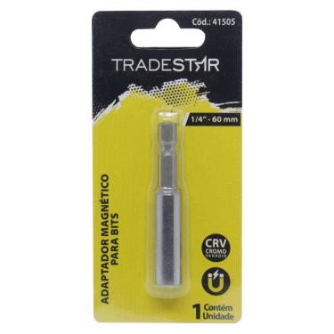 Imagem de Soquete Magnético 60mm P/ Bits Parafusadeira 1/4 Tradestar