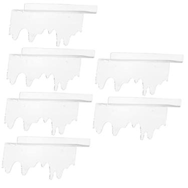Imagem de Hoement 6 Peças Rack De Cosméticos Organizador De Paleta Organizador De Produtos De Pessoal Decoração Estética Do Quarto Estante De Quarto Prateleira Para Temperos Interior