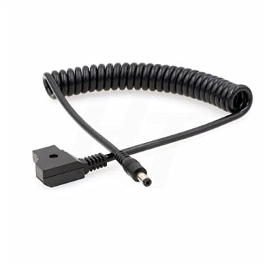 Imagem de HangTon Cabo de alimentação enrolado D-tap para DC Barrel 5.5 2,1 mm para monitor SmallHD DP6 Atomos Ninja Shogun 7 LILLIPUT V-Mount