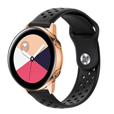 Imagem de Nandos-Store - Pulseira NSmart compatível com Samsung Galaxy Watch 42mm /Active and Gear S2 (Preto NK)