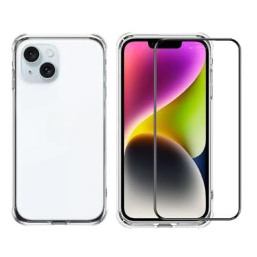 Imagem de Kit Capa Capinha Anti Impacto Aveludada + Película Cerâmica + Película Câmera Para iPhone 14 14 Pro 14 Pro Max (iPhone 14)