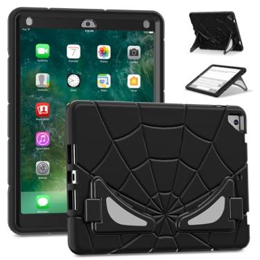 Imagem de AKABEILA Capa para tablet Apple iPad 9.7 5th/6th (2017/2018)/iPad Air 2/iPad Pro 9.7, leve, à prova de choque, resistente, com suporte, para crianças, meninos, bebês, preta