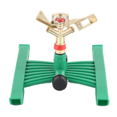 Imagem de MUNEFE Aspersor de jardim girat¨®rio autom¨¢tico de 360 graus, irrigador de ¨¢gua de liga de zinco de pl¨¢stico, irrigador de gramado com base para jardim