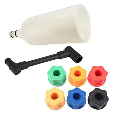 Imagem de Adaptador de funil de óleo de motor de carro, 8 peças, conjunto de enchimento, tubo de extensão de deslocamento giratório, stabe para automotivo