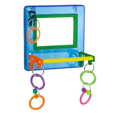 Imagem de Brinquedo Espelho Para Calopsita Agapornis Periquito Multi Play Colorido Divertido Toco Tucano Espelhinho Maritaca Papagaio Canário