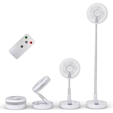Imagem de Ventilador de mesa multifuncional dobrável, bateria recarregável grande de 7200 mAh, ventilador de chão externo ajustável, ventilador USB, vento natural de 4 velocidades, quarto, acampamento,