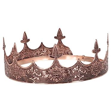 Imagem de Coroa masculina brinquedo desempenho coroa dia das bruxas coroa tiara bonés fantasias cosplay roupa para homens decoração de cabeça coroa cocar coroa de cabelo europeu e americano cinto masculino aces