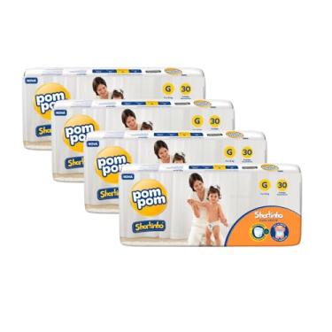 Imagem de Fralda Pom Pom Shortinho Jumbo G 120 Unidades