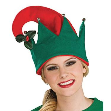 Imagem de Rubie's Chapéu de visco para fantasia, Vermelho/verde, tamanho nico