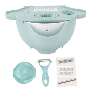 Imagem de Cortador de Vegetais 7 Em 1, Design Integrado Manual de Picador de Vegetais Ralador Triturador Lavadora de Vegetais Escorredor Utensílios de Cozinha Cortador de Vegetais Fácil de